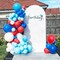 Red and Blue Balloon Arch Kit – Red White Blue Balloon Garland with Sand Gold & Navy White Balloons for Independence Day, Baseball, Baby Shower, Birthday & Party Decorations